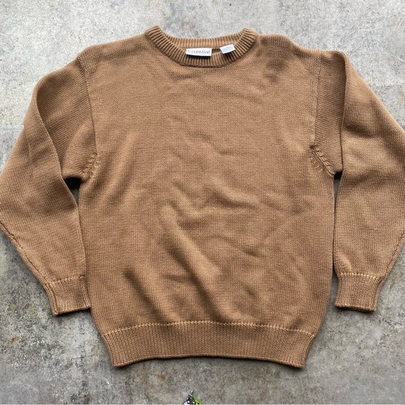 Vintage 90s Crewneck Ribbed Sweater - Picture 1 of 7